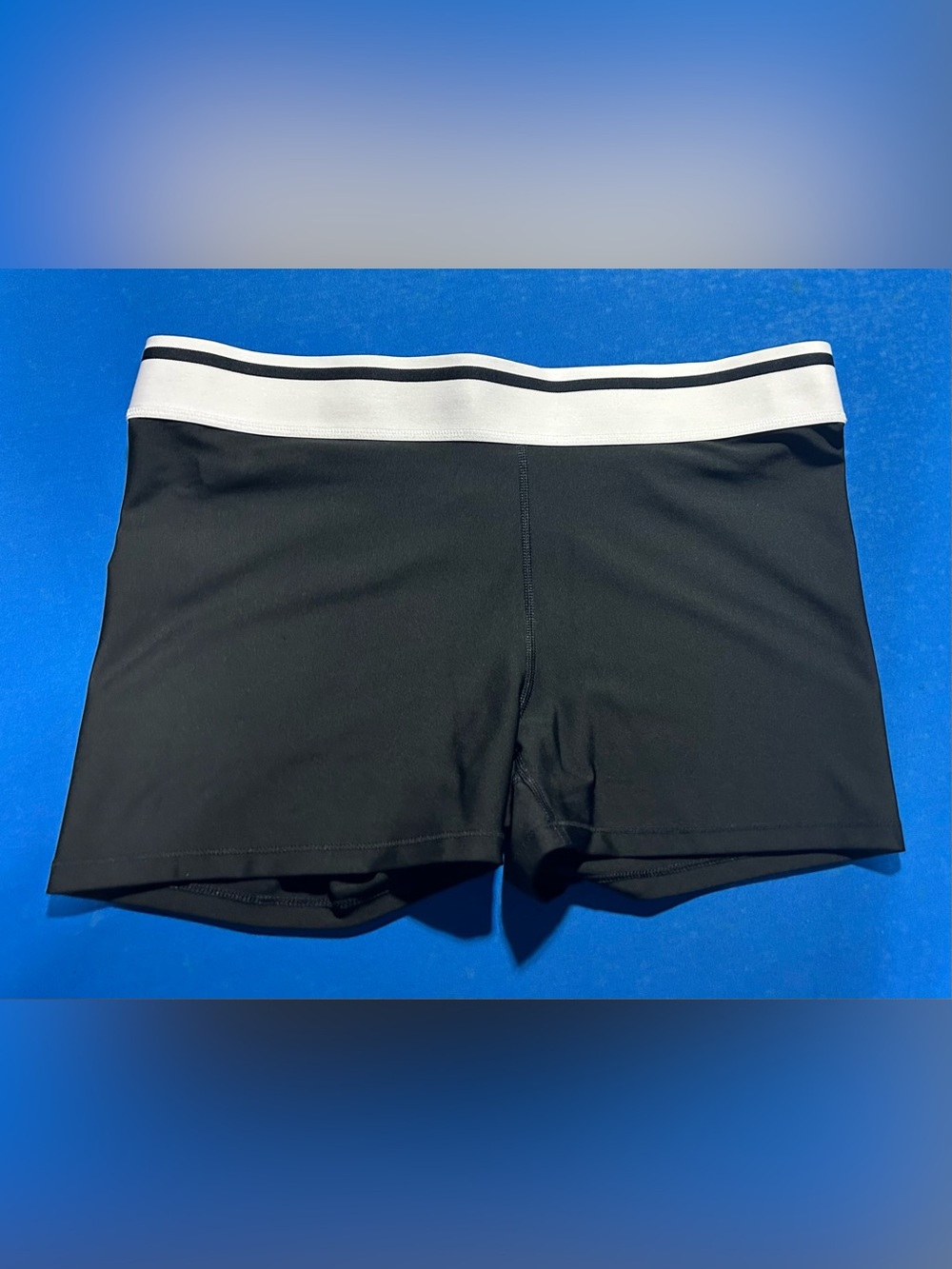 DSG Black Athletic Shorts with White Striped Waistband